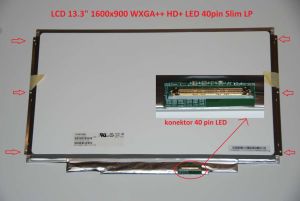 CLAA133UA01 LCD 13.3" 1600x900 WXGA++ HD+ LED 40pin Slim LP display displej | matný povrch, lesklý povrch