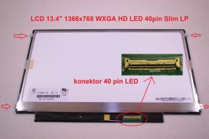 N134B6-L04 VER.1.0 LCD 13.4" 1366x768 WXGA HD LED 40pin Slim LP display displej | matný povrch, lesklý povrch