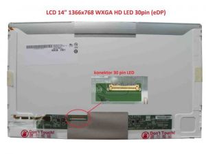 B140XTN01.0 LCD 14" 1366x768 WXGA HD LED 30pin (eDP) ľavý konektor display displej | matný povrch, lesklý povrch