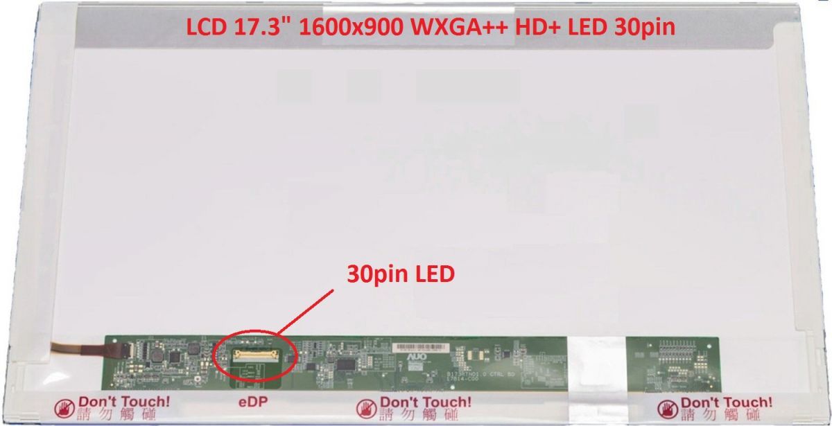 Acer Aspire E5-722 display displej LCD 17.3" WXGA++ HD+ 1600x900 LED