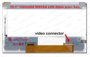 HSD101PFW1-A01 LCD 10.1" 1024x600 WSVGA LED 40pin prav. kon. display displej | matný povrch, lesklý povrch